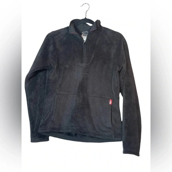 The North Face Sweater Fleece 1/4 Zip Jacket Black Women's Small Basic Neutral - Picture 1 of 10